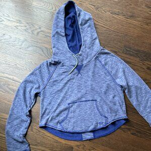Under Armour Blue Heathered Cropped Hoodie